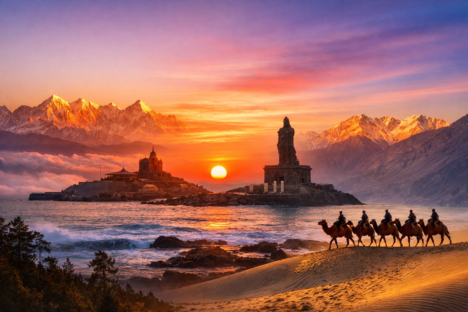 মন ছুঁয়ে যাবে সূর্যোদয়ের মুহূর্ত নতুন বছরে ভারতে ঘুরে দেখুন প্রকৃতির ৩ অসাধারণ স্থান 