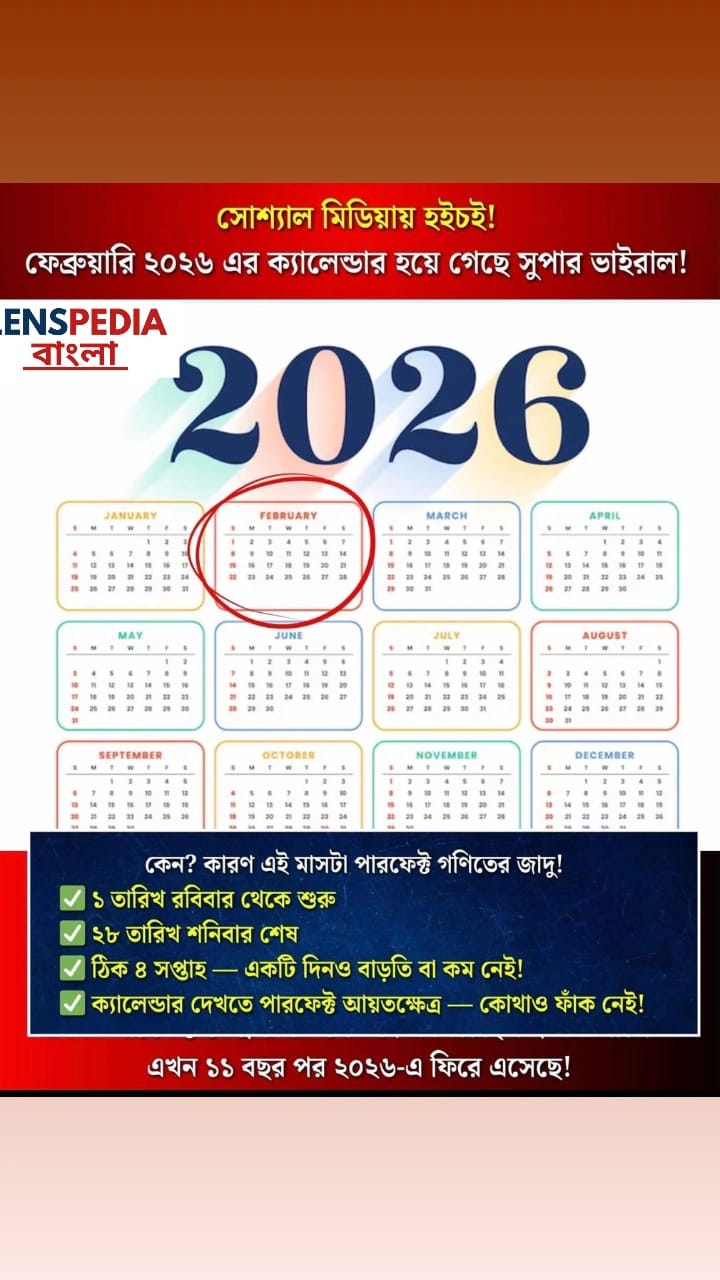 ১১ বছর পর ফিরে এলো পারফেক্ট ফেব্রুয়ারি  ২০২৬ সালে দেখবেন গণিতের জাদু