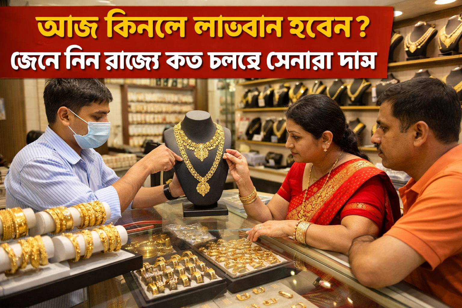 আজ কিনলে লাভবান হবেন ? জেনে নিন রাজ্যে কত চলছে সোনার দাম