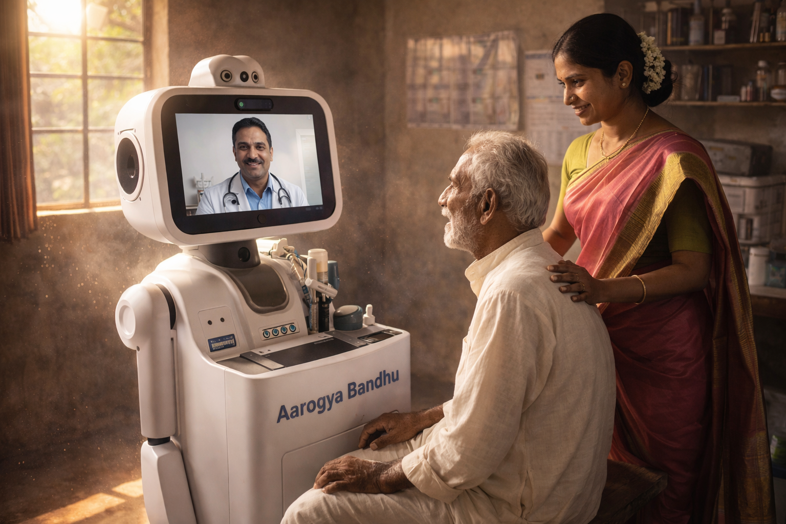 গ্রামীণ ভারতে এআই ডাক্তার প্রতিটি স্বাস্থ্যকেন্দ্রে বসছে স্মার্ট রোবট