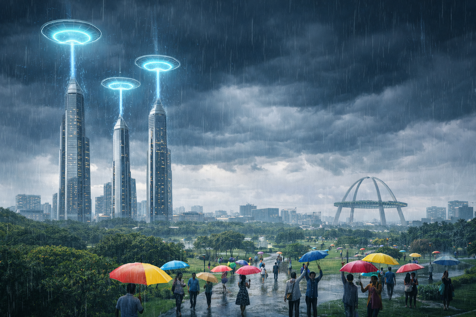 ভারতের প্রথম কৃত্রিম বৃষ্টির শহর নিউটাউন তাপপ্রবাহ কমাতে বসল ক্লাউড সিডিং টাওয়ার এবং জলের সংকট মেটাতে এক অভিনব উদ্যোগ