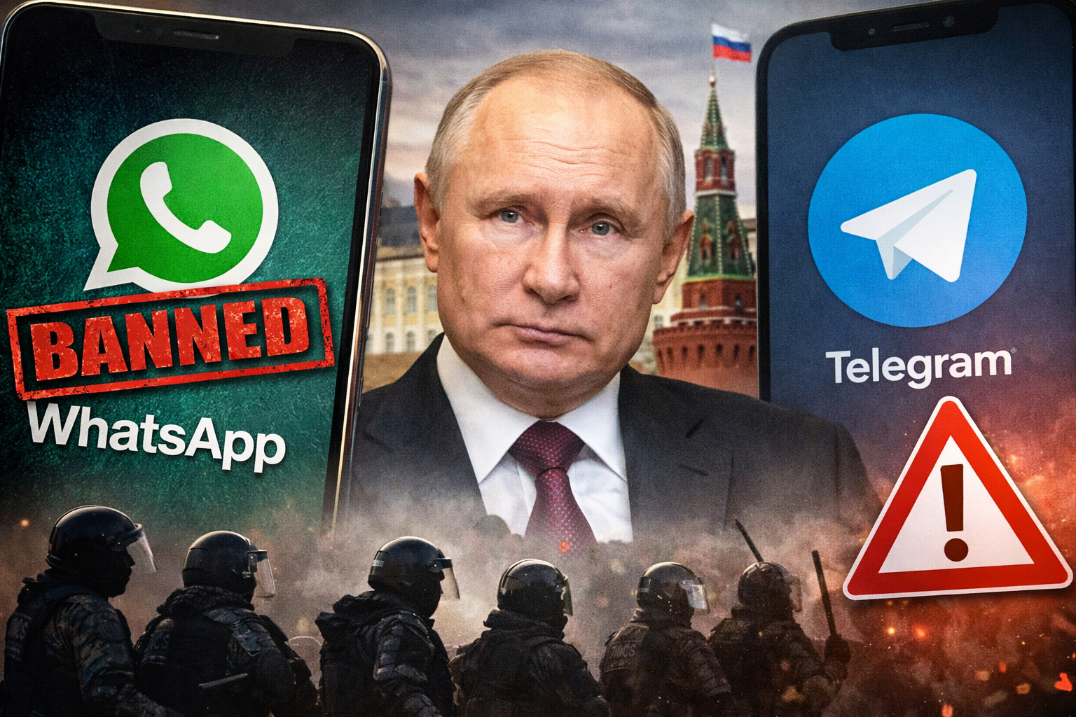 রাশিয়ায় পুরোপুরি নিষিদ্ধ হলো হোয়াটসঅ্যাপ, পুতিন সরকারের রোষানলে টেলিগ্রামও