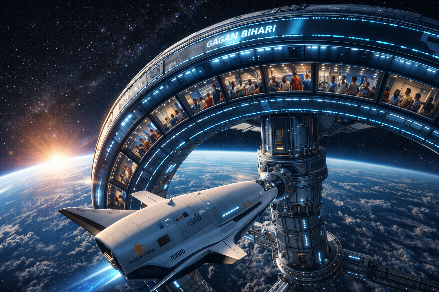 News Title ভারতের মহাকাশ পর্যটনে নতুন যুগের সূচনা ইসরোর স্পেস হোটেল গগন বিহারী উদ্বোধন এবং সাধারণ মানুষের মহাকাশ ভ্রমণের স্বপ্ন পূরণ