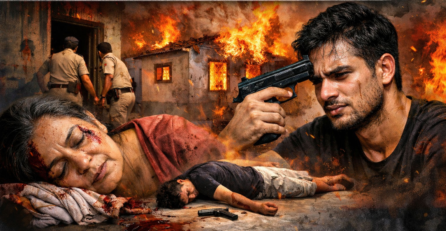 নেশার টাকার জন্য মাকে গুলি ঘরে আগুন আসানসোলে ভয়ংকর কাণ্ডে আত্মঘাতী যুবক