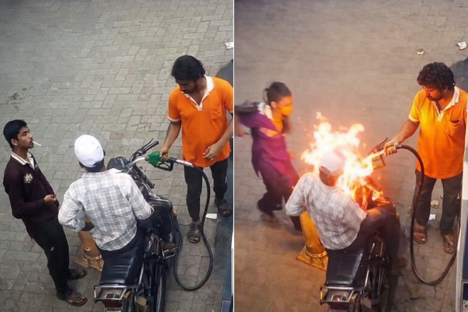 ধুমপান নিষিদ্ধ করায় যুবকের রাগে পেট্রল পাম্পে আগুন