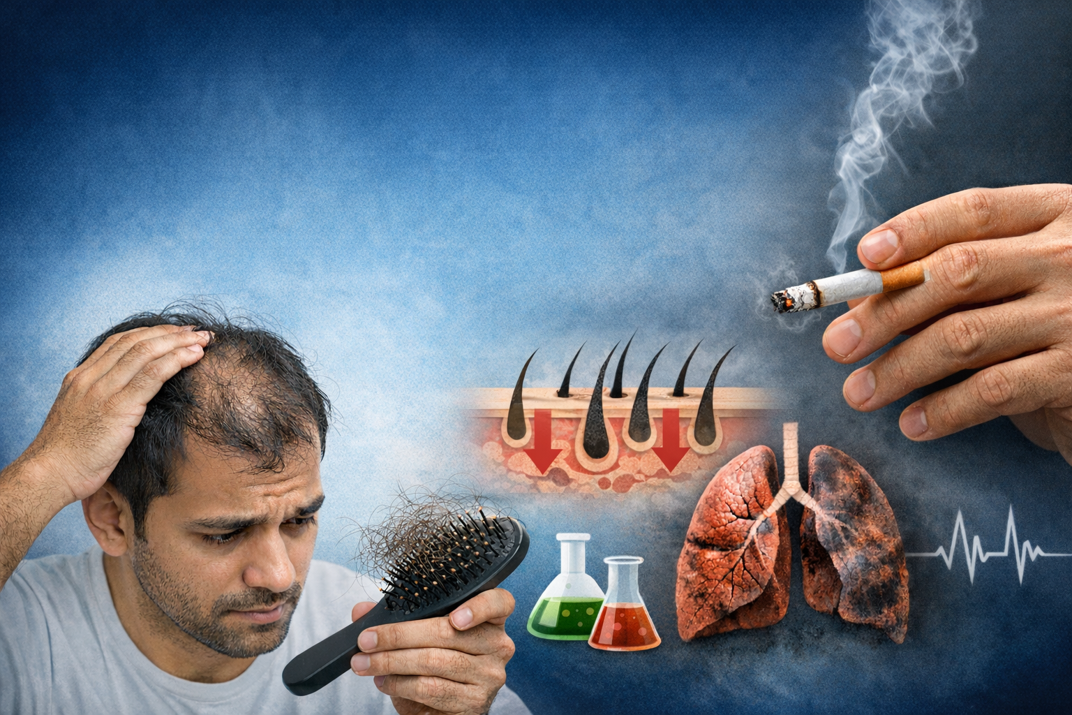 চুল পড়ার জন্য দায়ী কি অতিরিক্ত ধূমপান জানুন বিজ্ঞানীদের মতামত