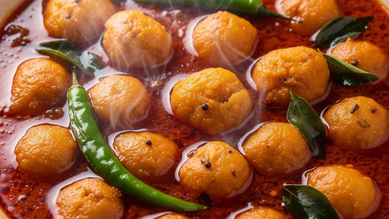 হায়দরাবাদি স্বাদে লাল ঝাল বড়ির ঝোল চেনা উপকরণেই ভিন্‌রাজ্যের মজা ঘরেই ??