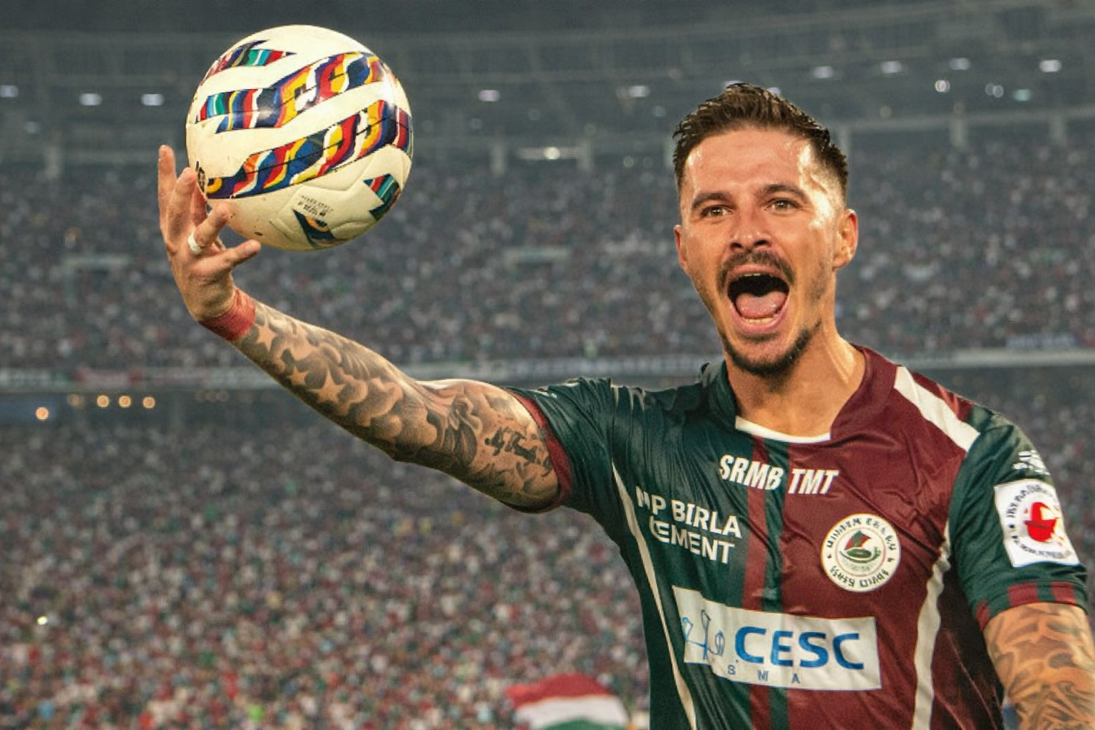 যুবভারতী স্টেডিয়ামে মোহনবাগানের চমকপ্রদ গোল উৎসব