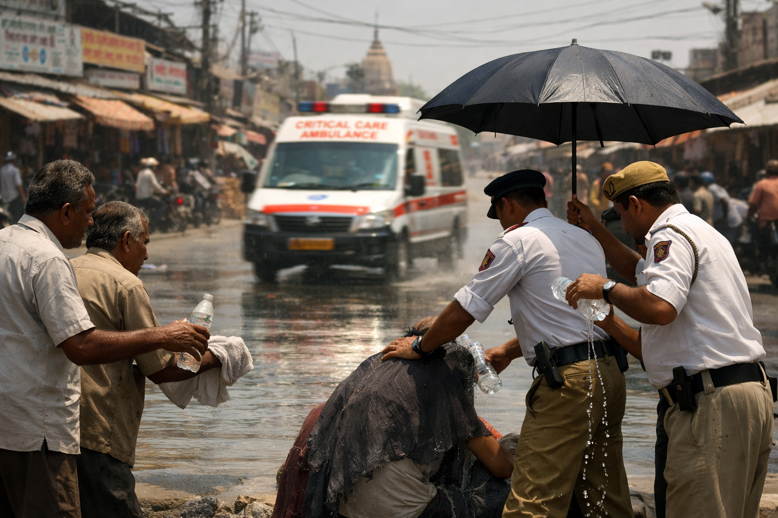 তীব্র দাবদাহে পুড়ছে দক্ষিণবঙ্গ বর্ধমানের রাস্তায় সানস্ট্রোকের শিকার বৃদ্ধকে মৃত্যুর মুখ থেকে ফেরালেন স্থানীয় ব্যবসায়ী ও ট্রাফিক পুলিশ
