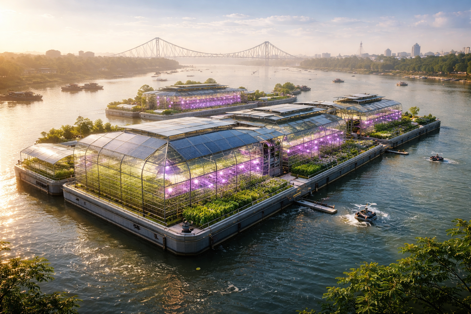 পশ্চিমবঙ্গের হুগলী নদীতে উদ্বোধন হলো বিশ্বের প্রথম এআই চালিত মেগা ভাসমান কৃষি প্রকল্প ভাসমান অন্নপূর্ণা এবং খাদ্য নিরাপত্তায় নতুন যুগের সূচনা