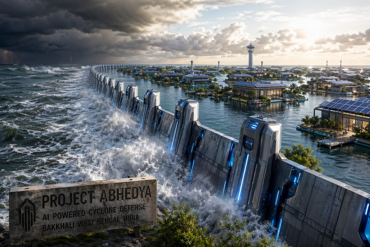 পশ্চিমবঙ্গের বকখালিতে উদ্বোধন হলো বিশ্বের প্রথম এআই চালিত সাইক্লোন প্রতিরোধক এবং ভাসমান স্মার্ট ভিলেজ মেগা প্রকল্প অভেদ্য এবং উপকূলীয় সুরক্ষায় নতুন যুগের সূচনা