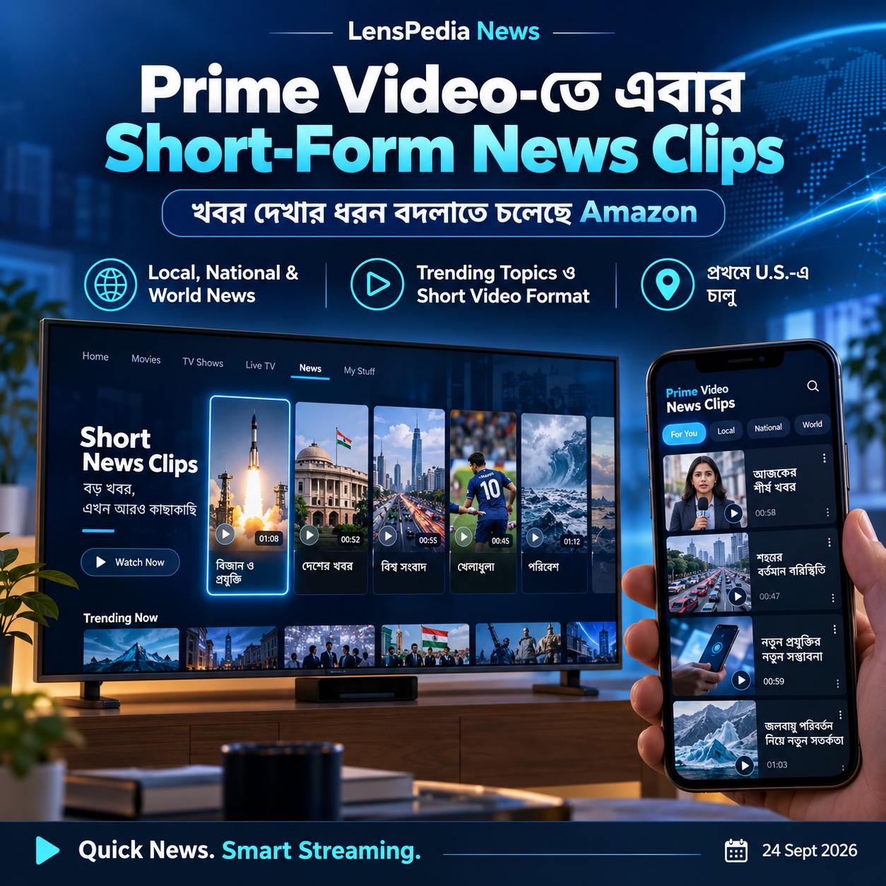 Prime Video-তে এবার Reels-এর মতো Short News! কয়েক সেকেন্ডেই Local থেকে World News