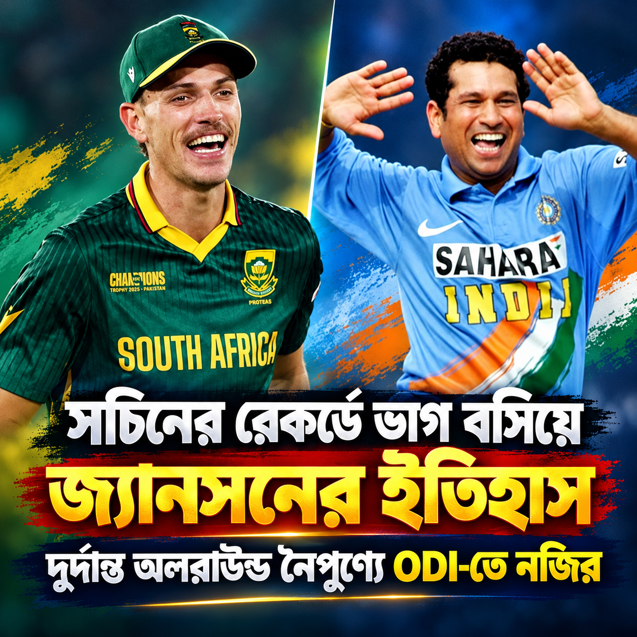সচিনের রেকর্ডে ভাগ বসালেন জ্যানসেন দুর্দান্ত অলরাউন্ড পারফরম্যান্সে ODI-তে গড়লেন ইতিহাস