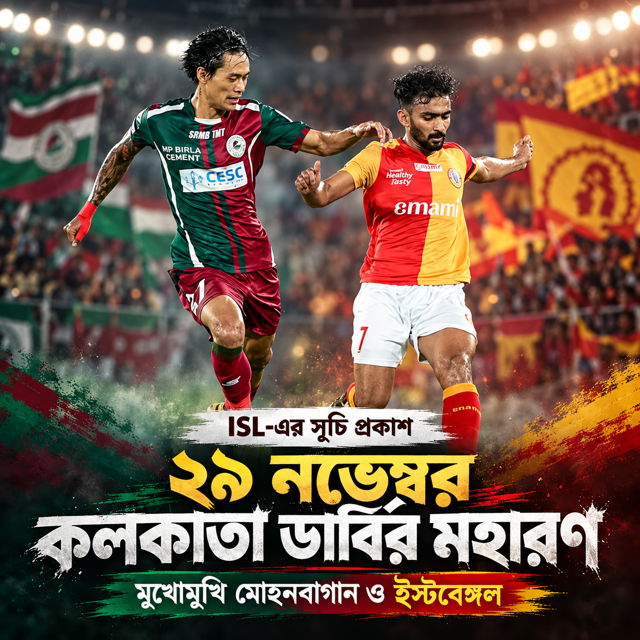 ISL-এর সূচি প্রকাশ্যে, ২৯ নভেম্বর কলকাতা ডার্বি মুখোমুখি মোহনবাগান-ইস্টবেঙ্গল