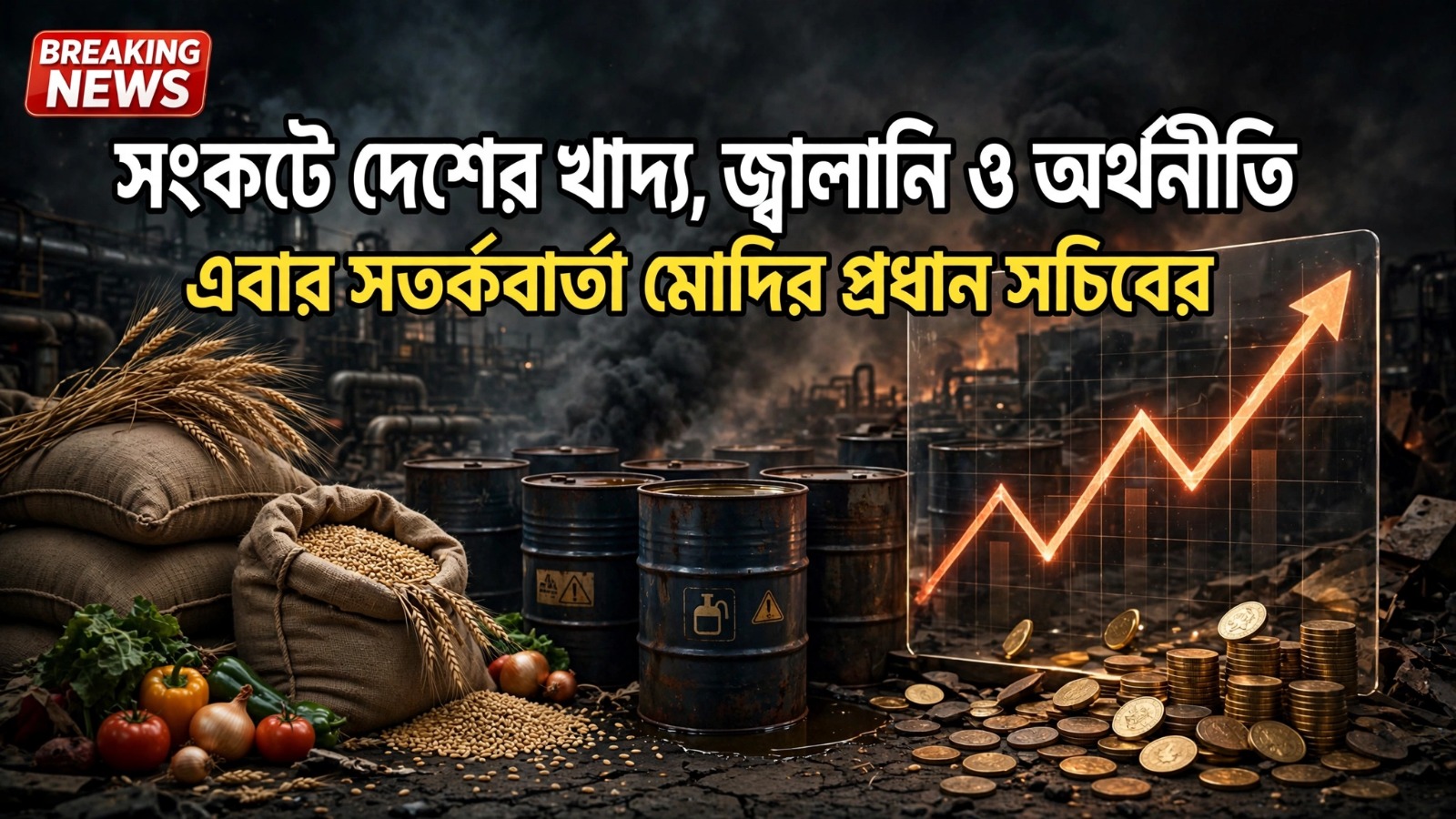 দেশের খাদ্য, জ্বালানি ও অর্থনৈতিক সংকট নিয়ে প্রধানমন্ত্রী মোদির প্রধান সচিব সতর্কবার্তা দিয়েছেন। পরিস্থিতি গুরুতর বলে মনে করা হচ্ছে।