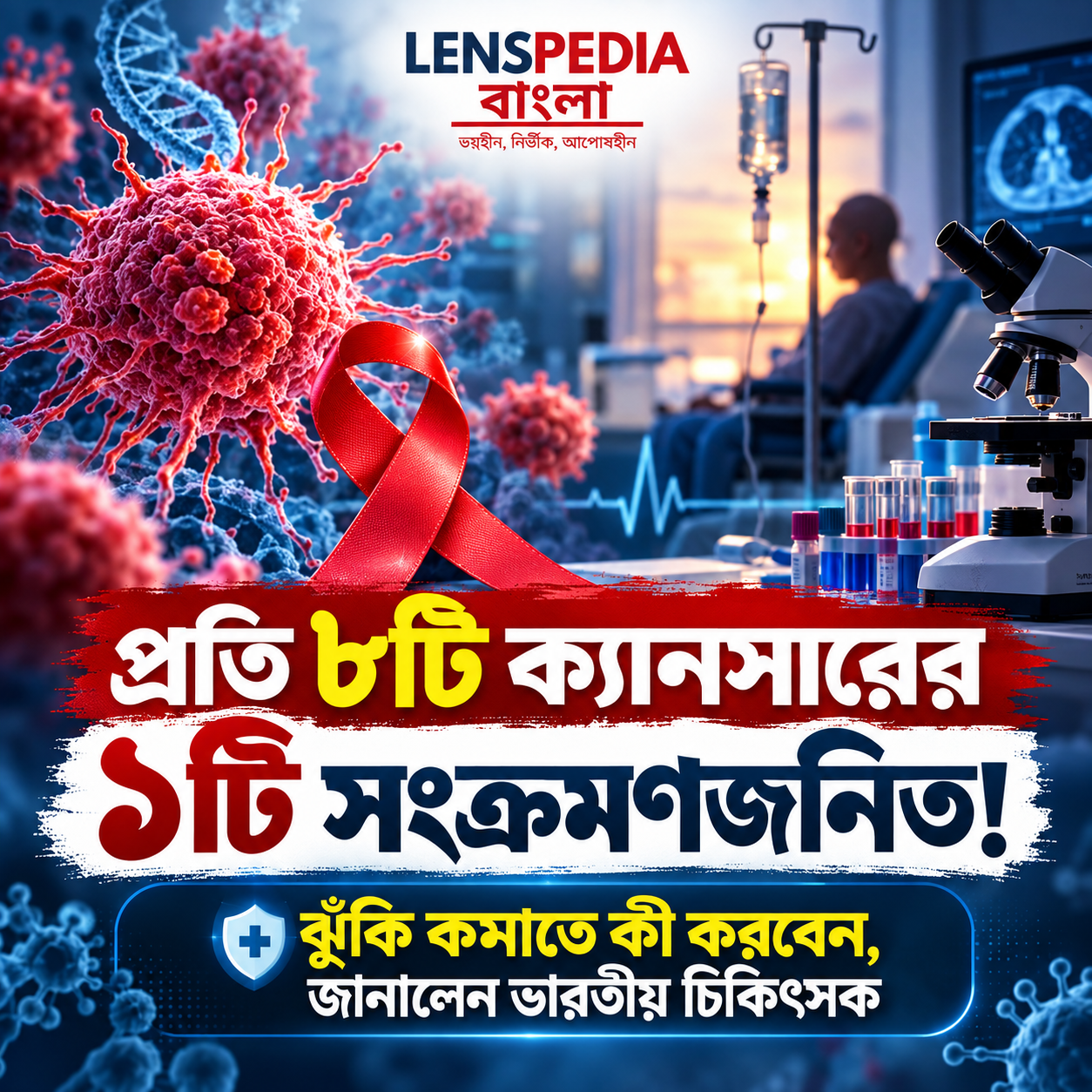 প্রতি ৮টি ক্যানসারের ১টি সংক্রমণজনিত! ঝুঁকি কমাতে কী করণীয়, জানালেন ভারতীয় চিকিৎসক