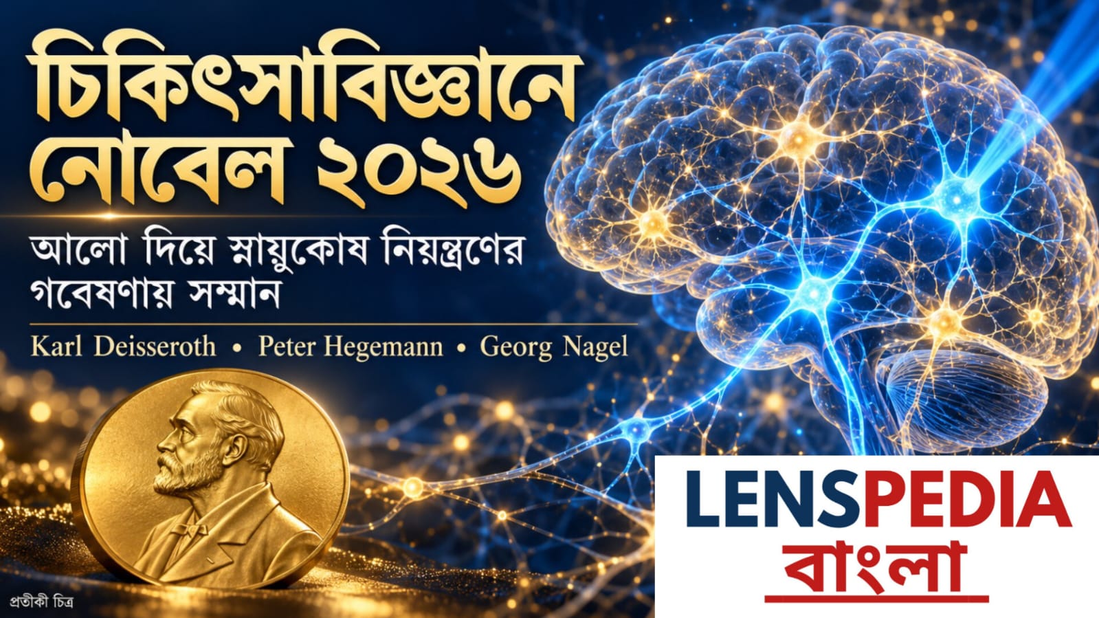 আলো ও স্নায়ুকোষের যোগসূত্র নিয়ে গবেষণা, তিন বিজ্ঞানীর হাতে চিকিৎসার নোবেল
