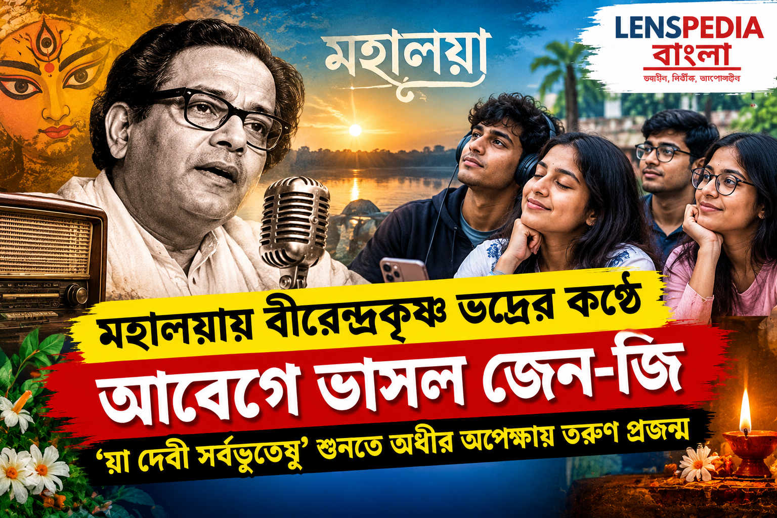 **মহালয়ার ভোরে বীরেন্দ্রকৃষ্ণ ভদ্রের কণ্ঠে আবেগে ভাসল জেন জি, ‘যা দেবী সর্বভূতেষু’ শুনতে অধীর অপেক্ষায় তরুণ প্রজন্ম**
