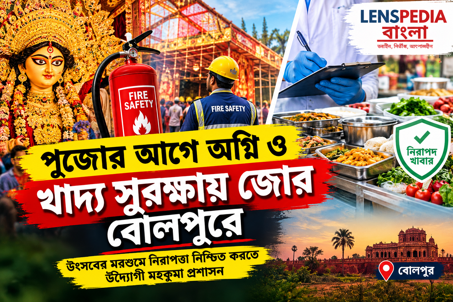 **পুজোর আগে অগ্নি ও খাদ্য সুরক্ষায় জোর বোলপুরে, উৎসবের মরশুমে নিরাপত্তা নিশ্চিত করতে উদ্যোগী মহকুমা প্রশাসন**
