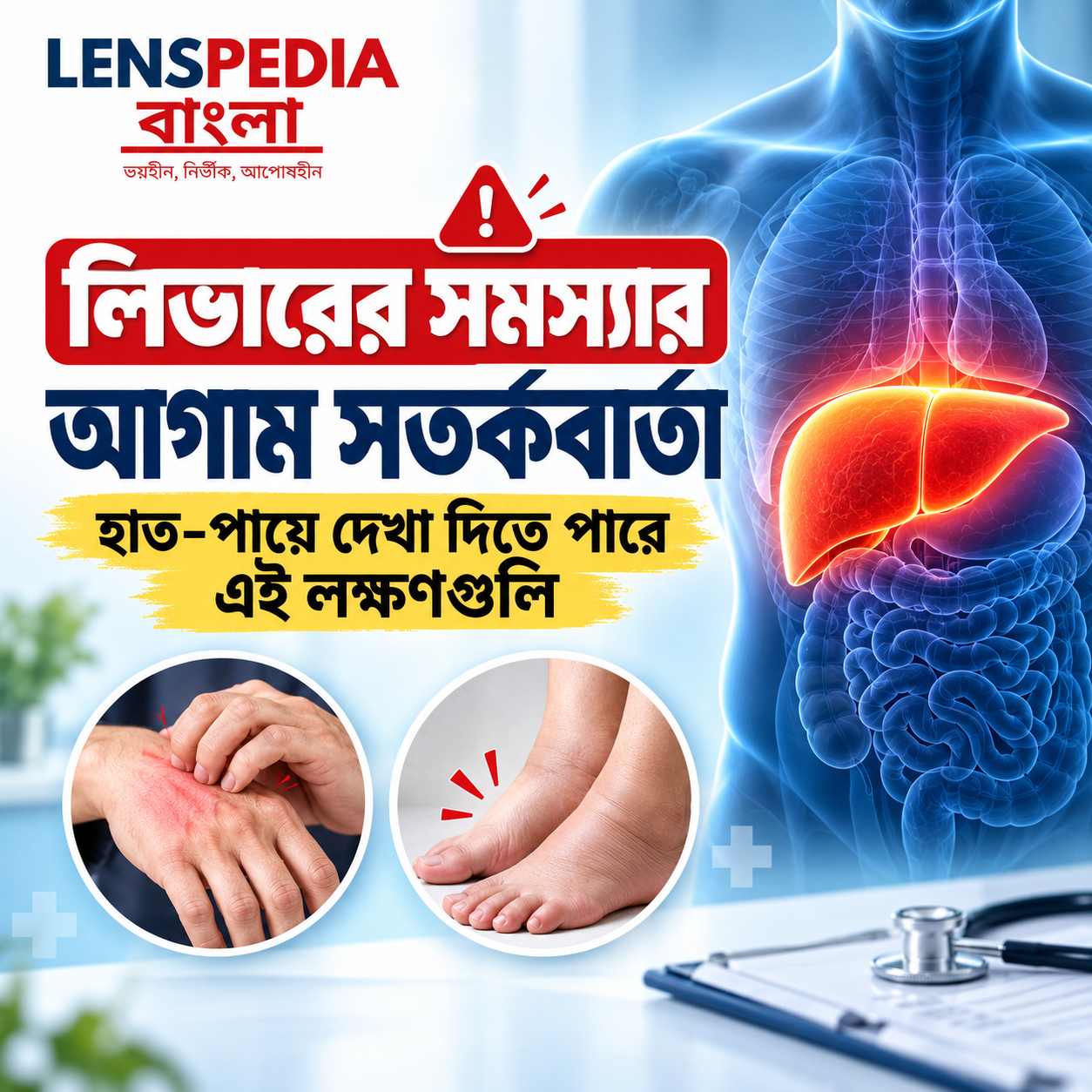 লিভারের রোগের আগাম সংকেত! হাত-পায়ে দেখা দিতে পারে এই লক্ষণগুলি