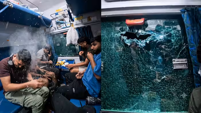 রেলের এসি কামরায় পাথর ছোড়া! কাচের টুকরোয় ভরে গেল যাত্রীদের খাবার, ভাইরাল ভিডিও ঘিরে চাঞ্চল্য