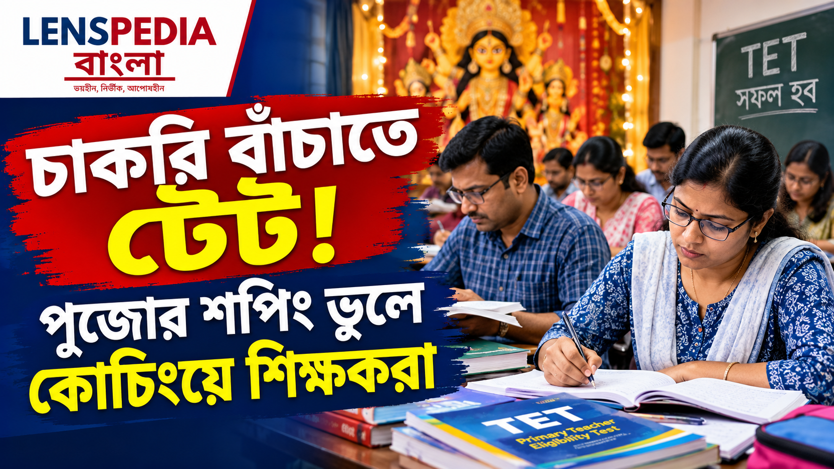 **চাকরি বাঁচাতে টেটের প্রস্তুতি! পুজোর শপিং ভুলে কোচিং সেন্টারে ছুটছেন প্রাথমিক শিক্ষক-শিক্ষিকারা**