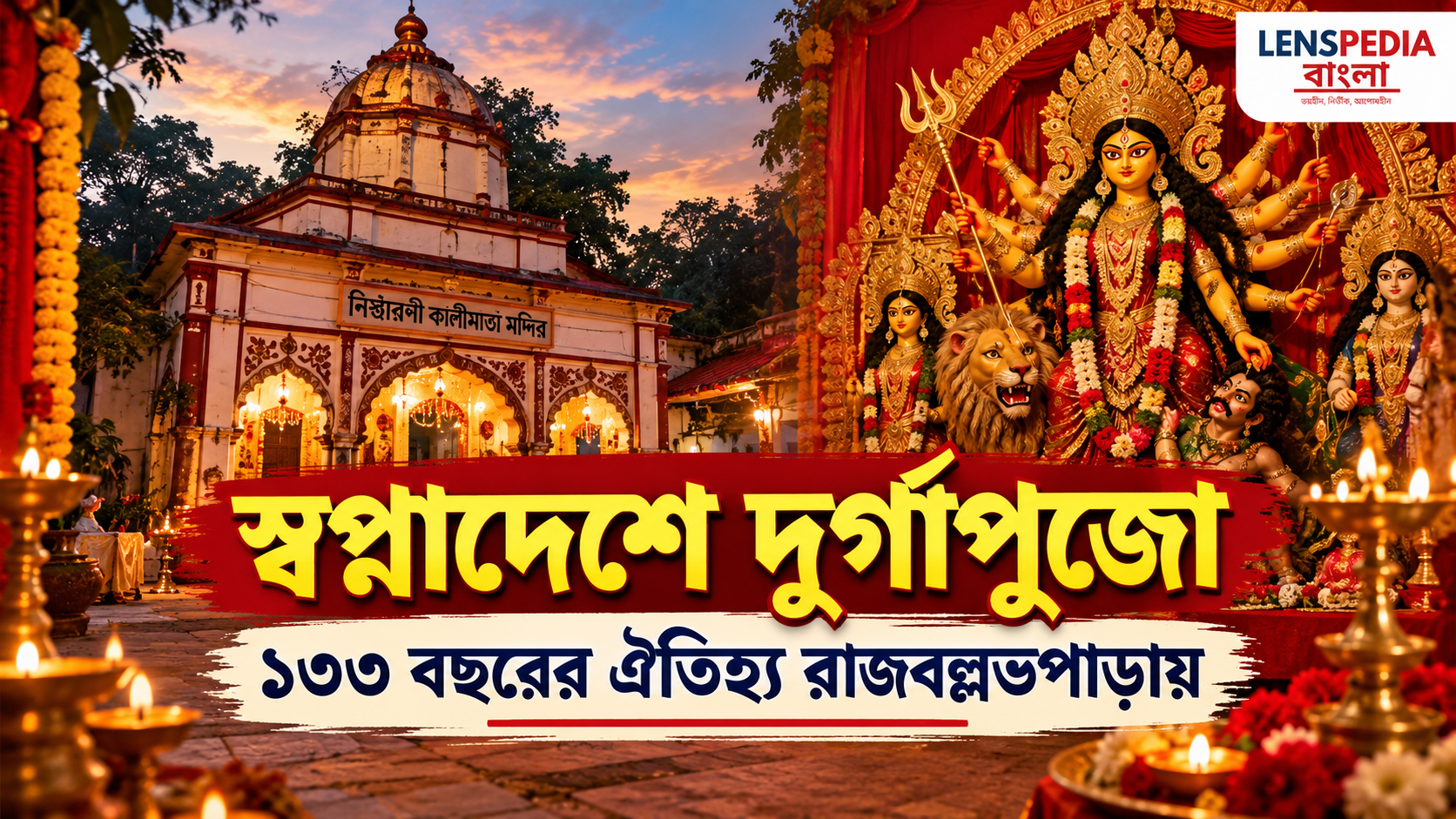 **স্বপ্নে দেবীর নির্দেশ, রাজবল্লভপাড়ার নিস্তারিণী কালীমাতা মন্দিরেই দুর্গাপুজো! ১৩৩ বছরের ঐতিহ্যে আজও অটুট ভক্তি ও বিশ্বাস**