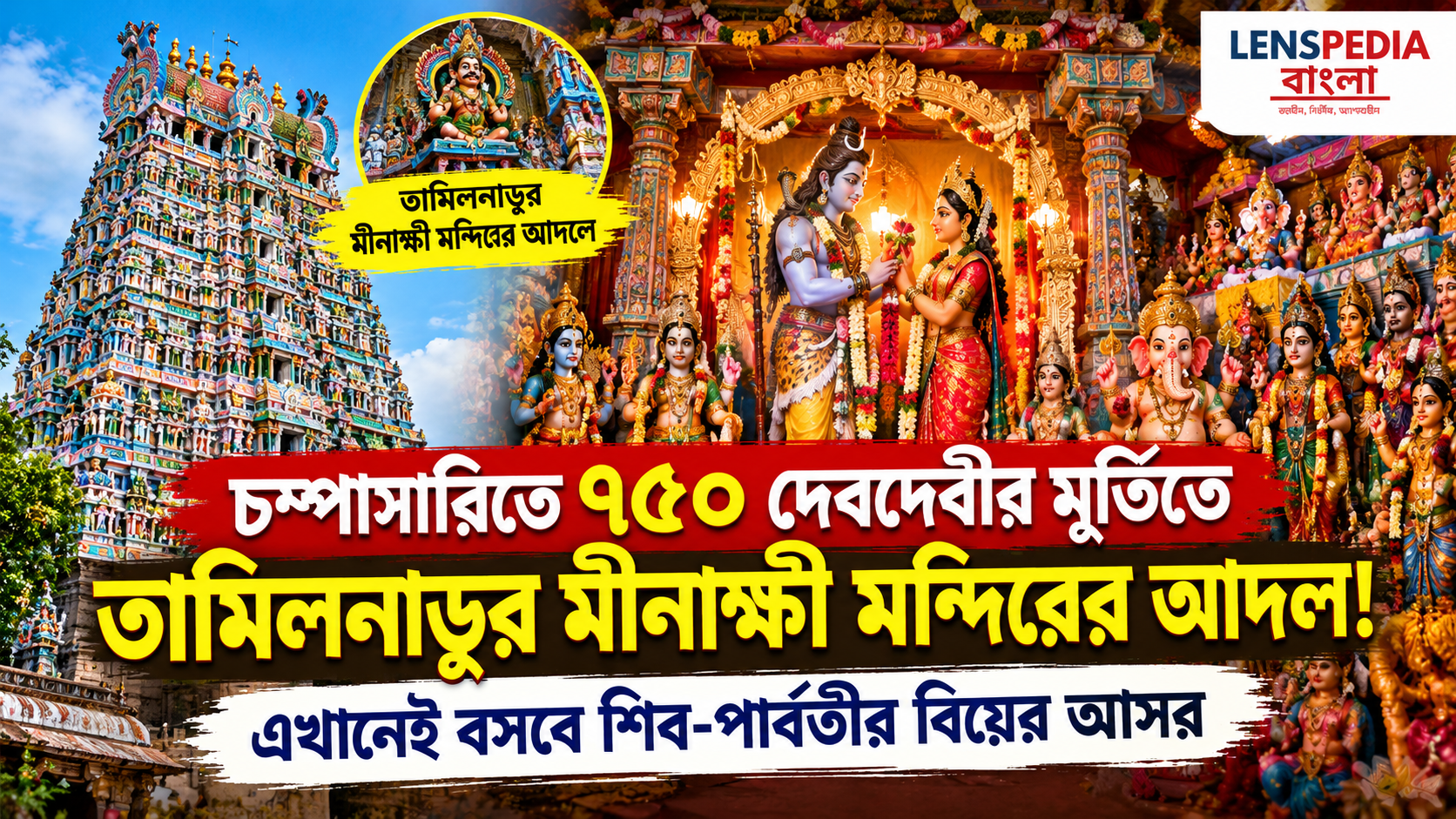 **চম্পাসারিতে ৭৫০ দেবদেবীর মূর্তিতে গড়ে উঠছে তামিলনাড়ুর মীনাক্ষী মন্দির! এখানেই বসবে শিব-পার্বতীর বিয়ের আসর**