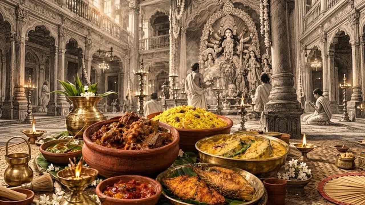 দুর্গাপুজোয় আমিষ ভোগের বাহার! কোথাও ফিশ ফ্রাই, কোথাও পান্তা-ইলিশ, জানেন এই সব পদের নেপথ্যের গল্প?