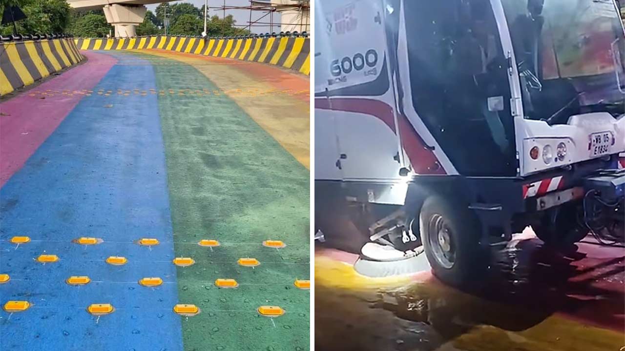 বাইক দুর্ঘটনার পর চিংড়িঘাটা উড়ালপুলে গতি নিয়ন্ত্রণের উদ্যোগ, রাতভর কাজ গড়িয়াহাট সেতুতেও!