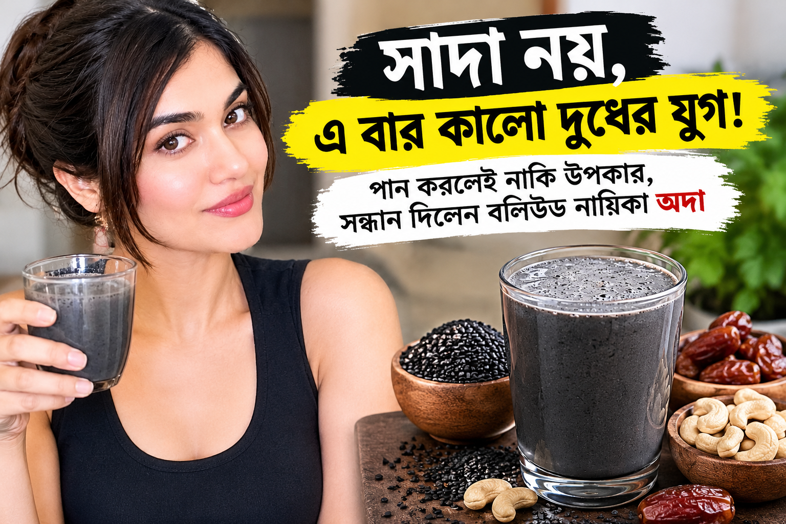 সাদা নয়, কালো দুধেই মজেছেন অদা! কী এই নতুন পানীয়, কেন এত চর্চা?