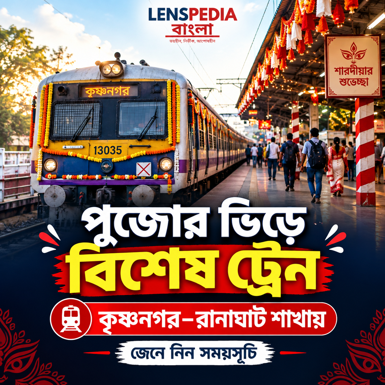 পুজোর ভিড় সামলাতে কৃষ্ণনগর-রানাঘাট শাখায় বিশেষ ট্রেন, জেনে নিন সময়সূচি