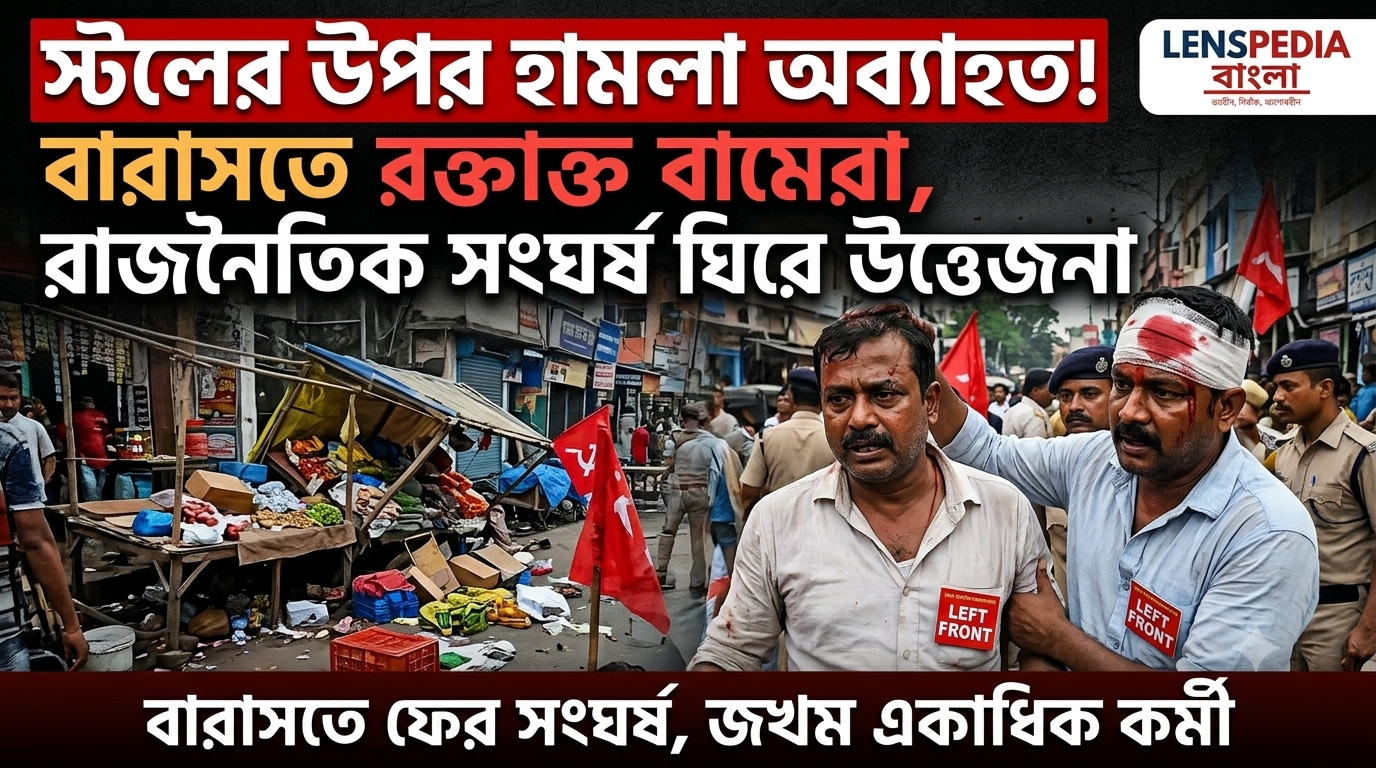 স্টলের উপর হামলা অব্যাহত! বারাসতে রক্তাক্ত বামেরা, রাজনৈতিক সংঘর্ষ ঘিরে উত্তেজনা