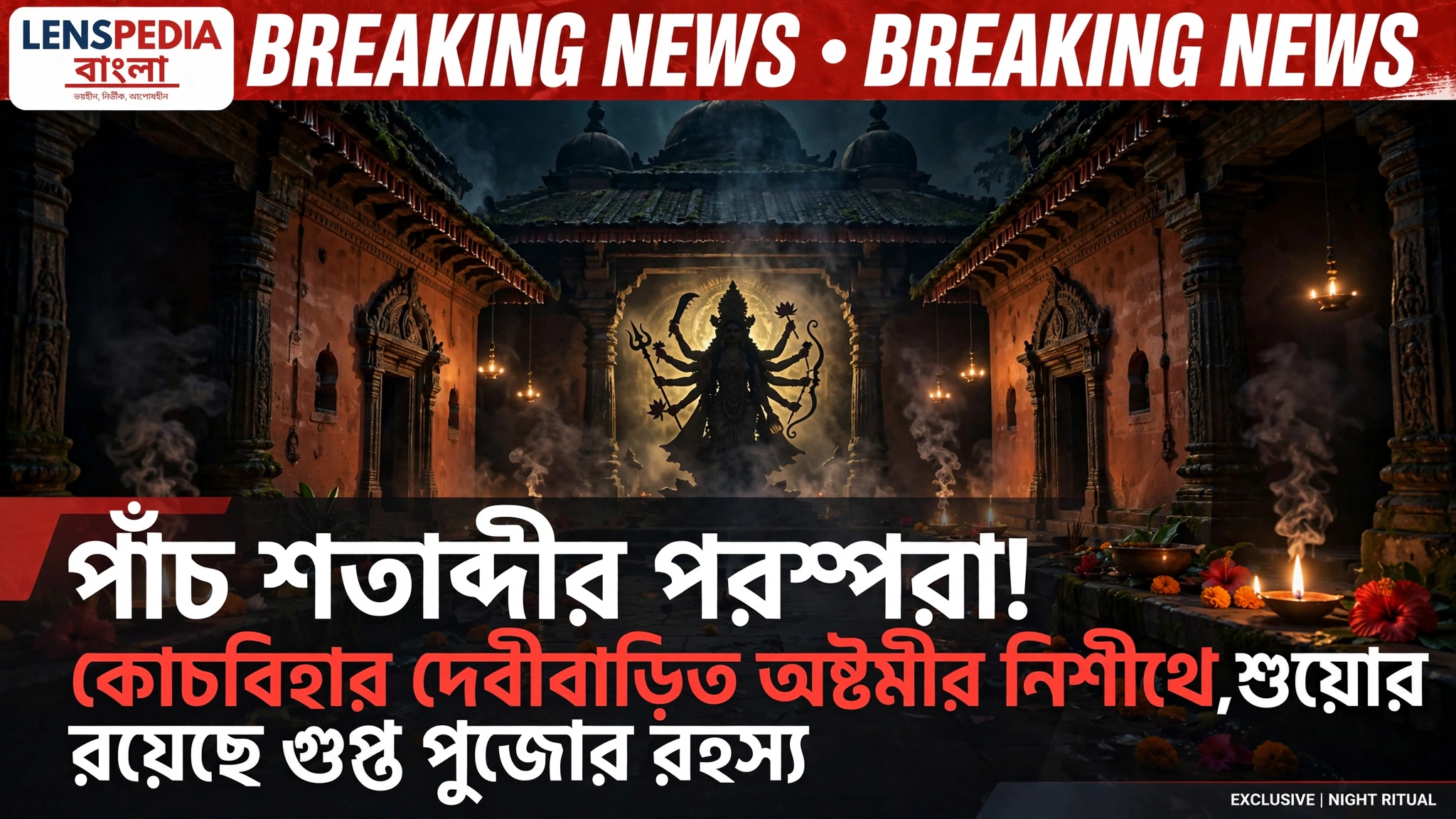 পাঁচ শতাব্দীর পরম্পরা! কোচবিহার দেবীবাড়িতে অষ্টমীর নিশীথে শুয়োর বলি, রয়েছে গুপ্ত পুজোর রহস্য