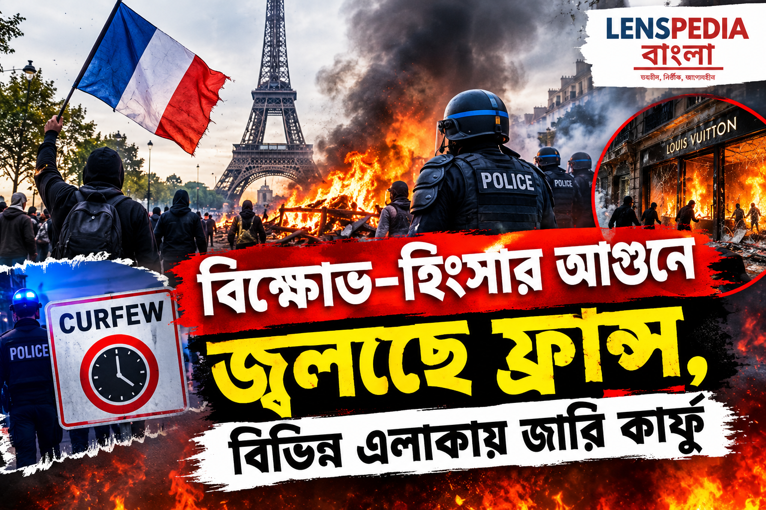 মূল্যবৃদ্ধি ও শিক্ষা পরিকাঠামো নিয়ে ক্ষোভ, বিক্ষোভ-হিংসায় উত্তপ্ত ফ্রান্স! একাধিক এলাকায় কার্ফু
